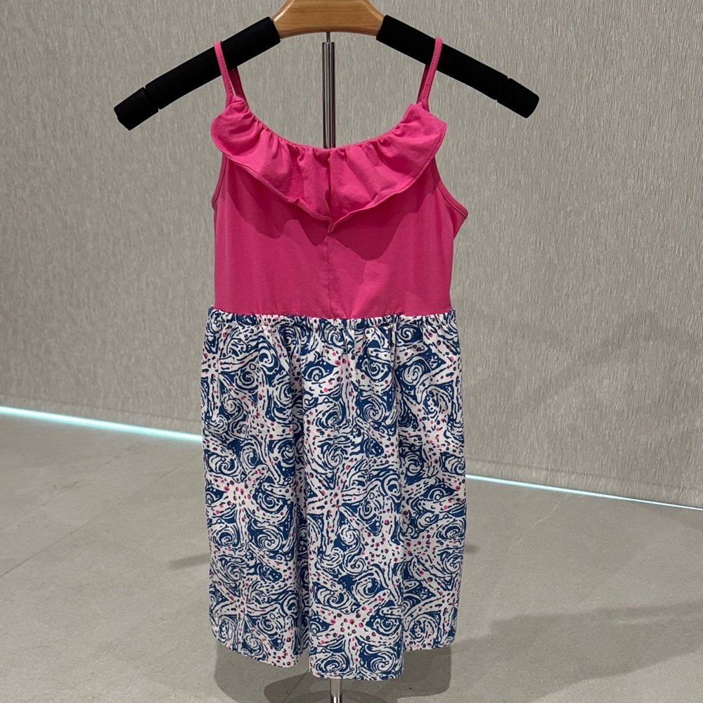 Lilly Pulitzer Pink and Blue girls Dress Large